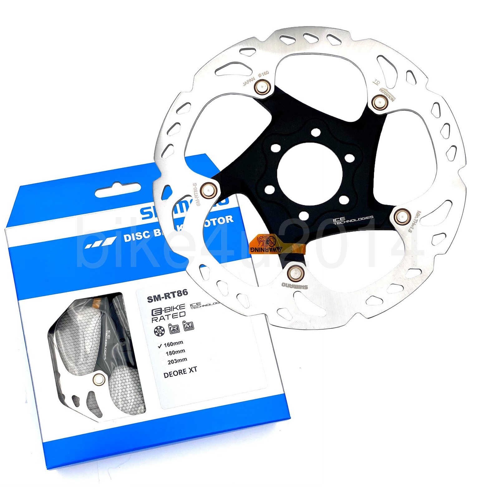 Shimano DEORE XT SM-RT86 6-Bolt 160mm,ICE-TECH Bicycle Bike Disc Brake Rotor