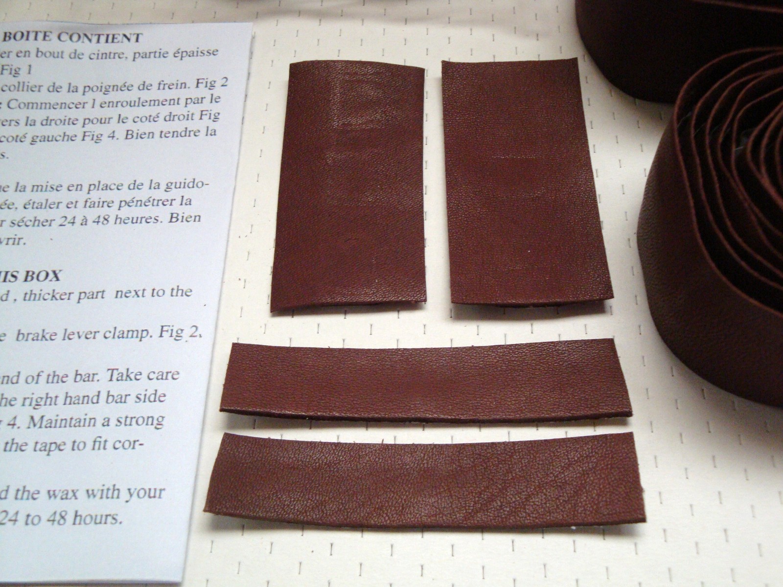 NEW IN BOX GILLES BERTHOUD BROWN LEATHER CALF HANDLEBAR TAPE MADE IN FRANCE