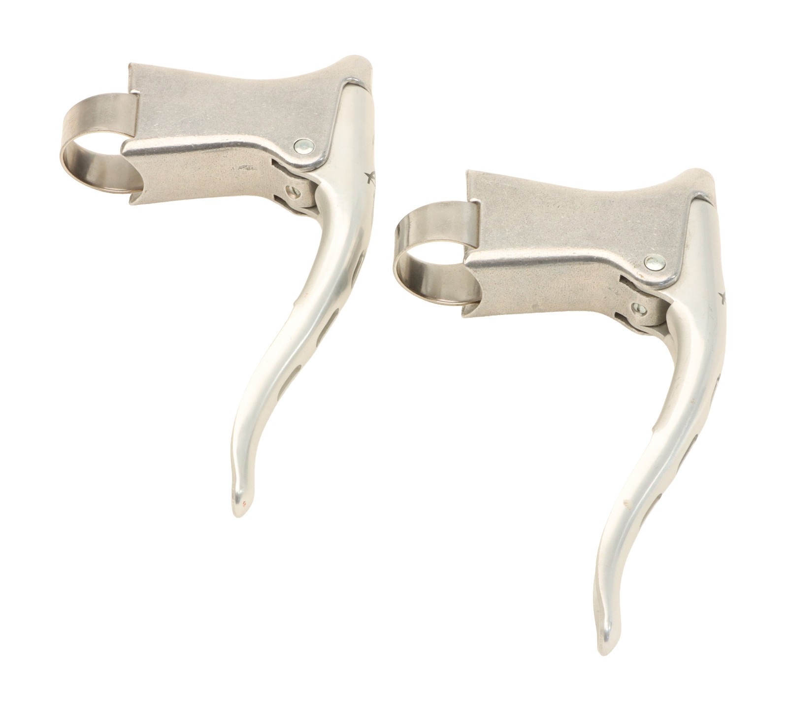 Dia-Compe Gran Compe AGC 250 Brake Levers PAIR 23.8mm Clamp Silver NEW NOS
