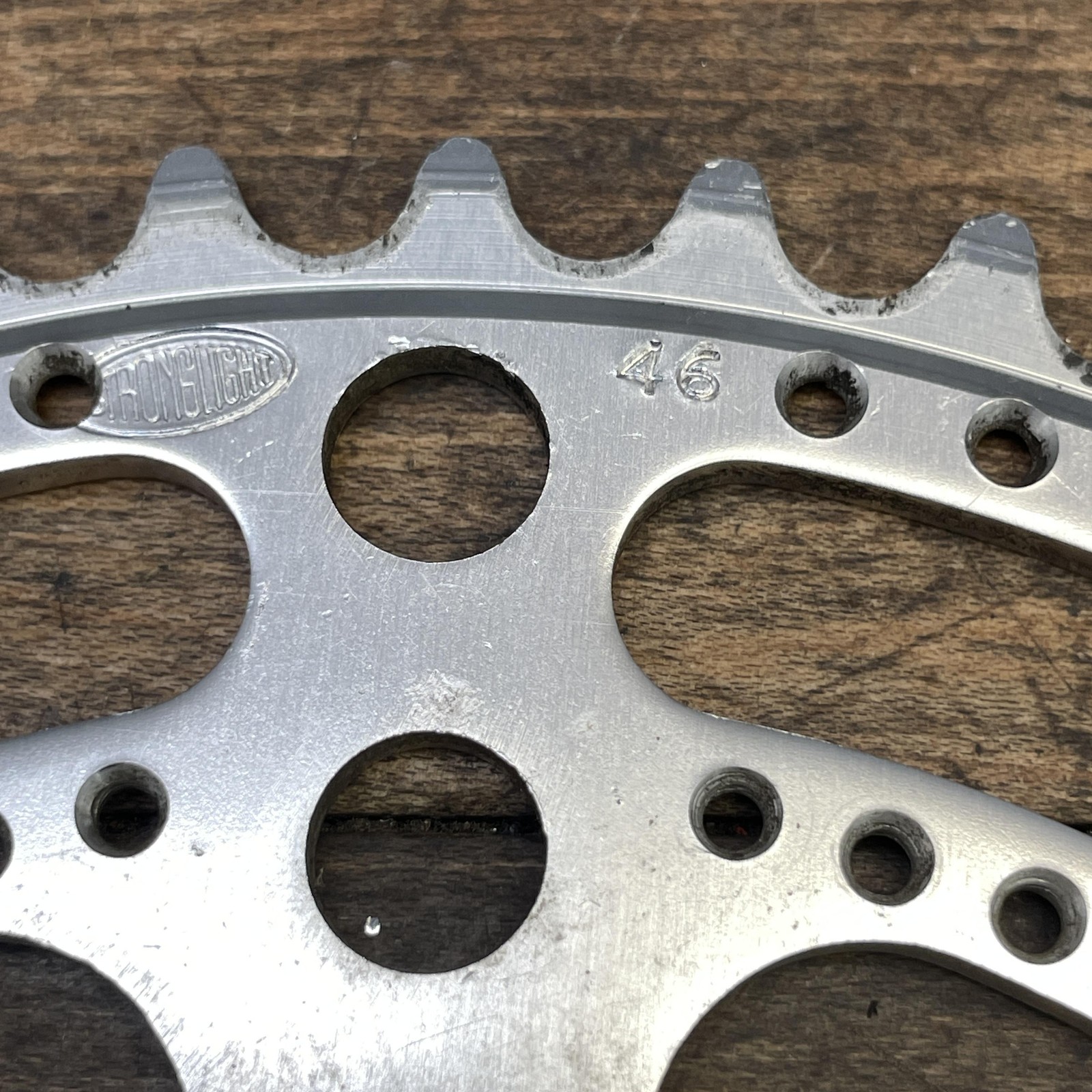 Vintage Stronglight Chainring 46 Tooth Alloy 5 Arm 86 BCD Drillium Road 46t
