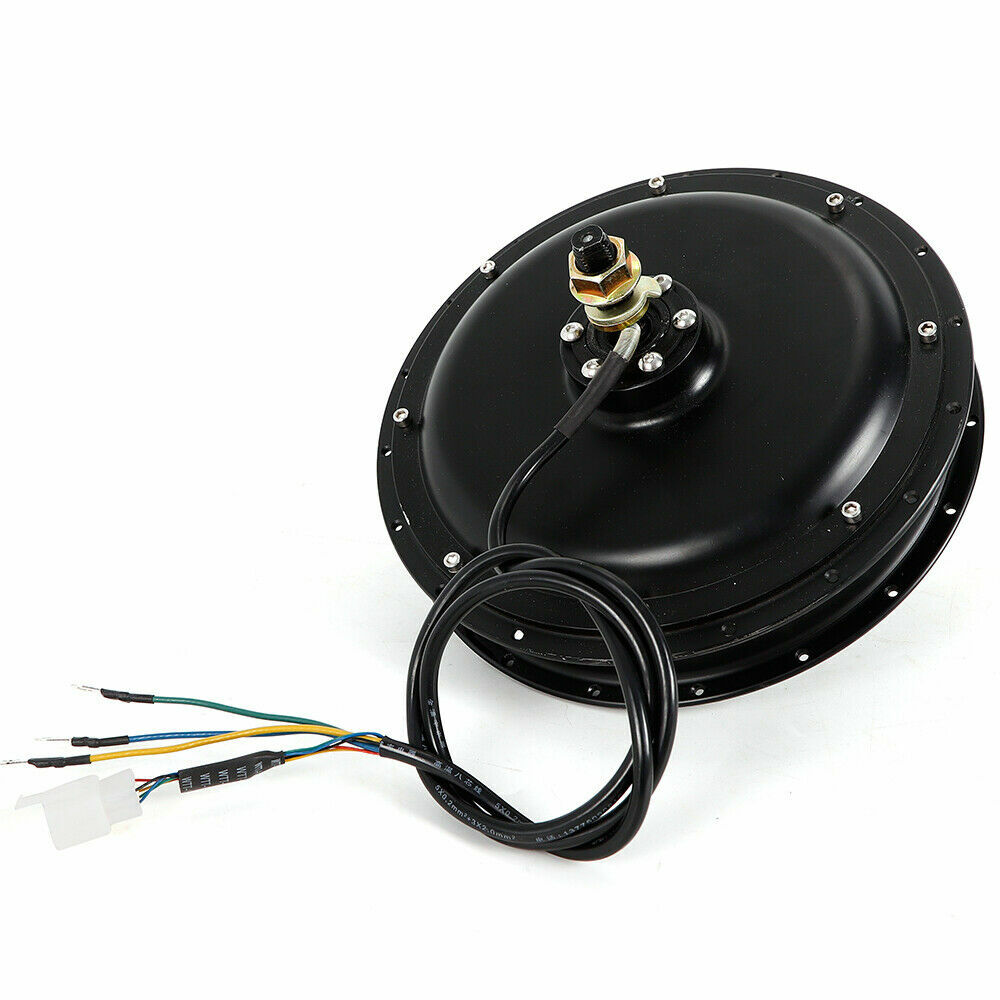 1500W 48V Brushless Gearless Rear Hub Motor 55Nm 20–28in 135mm 36H
