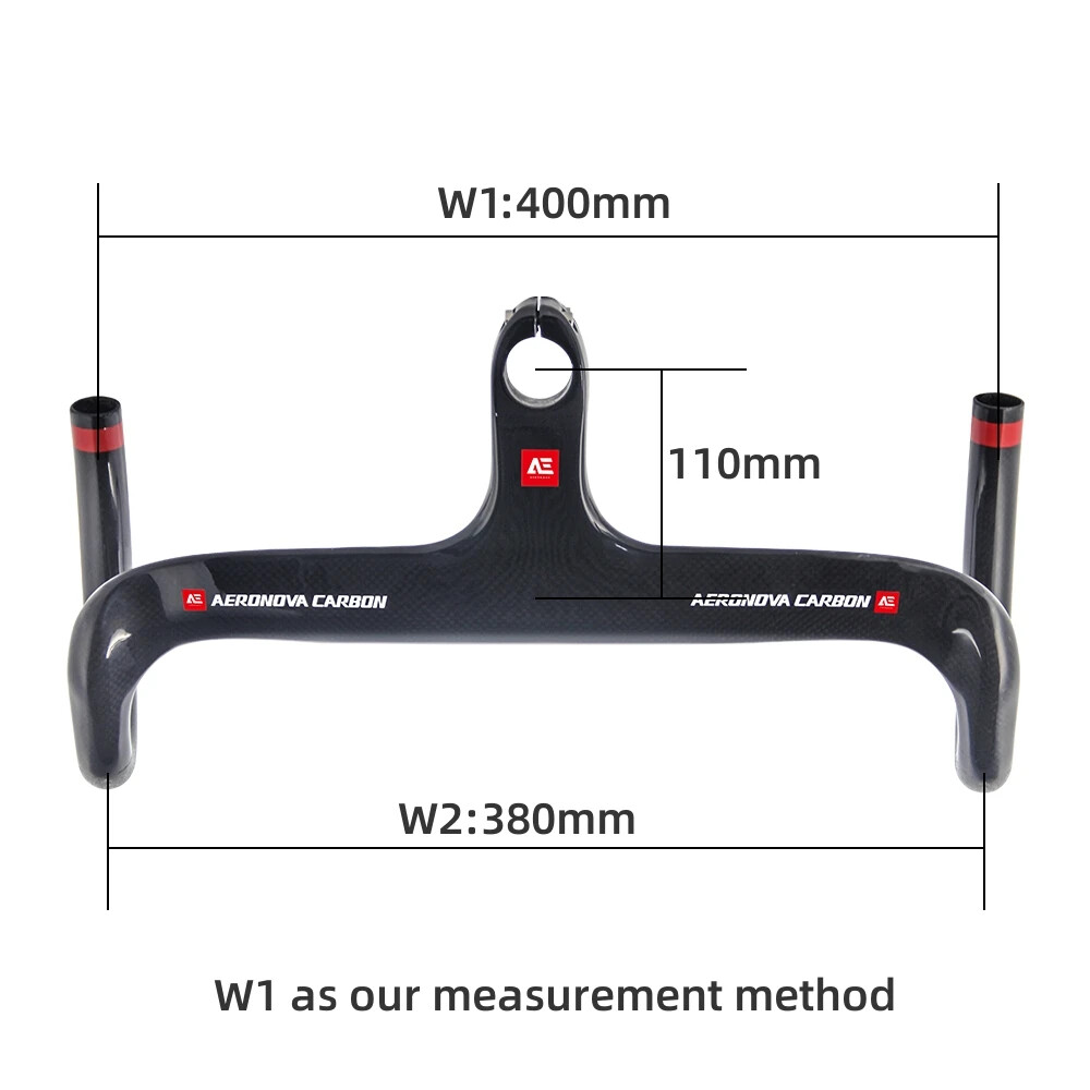 Carbon Gravel Road Bike Integrated Handlebar 400/420/440mm Full Inner Routing
