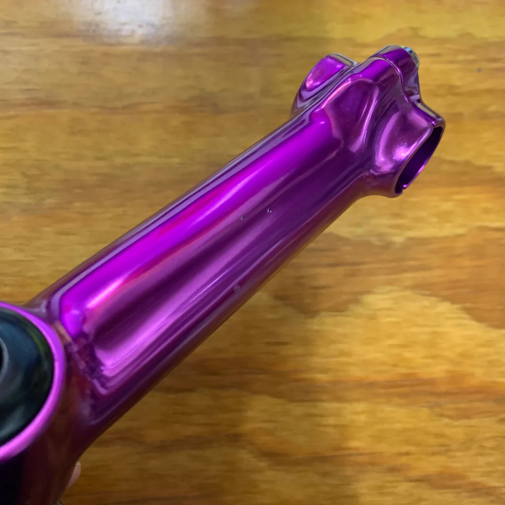 BICYCLE HANDLE BAR STEM FITS OLD SCHOOL MOUNTAIN BIKE 1990S PURPLE 21.1 NOS