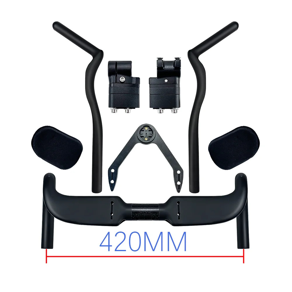 Carbon Fully Internal Wiring Road Bike TT Rest handlebar Triathlon Bar 400-440mm