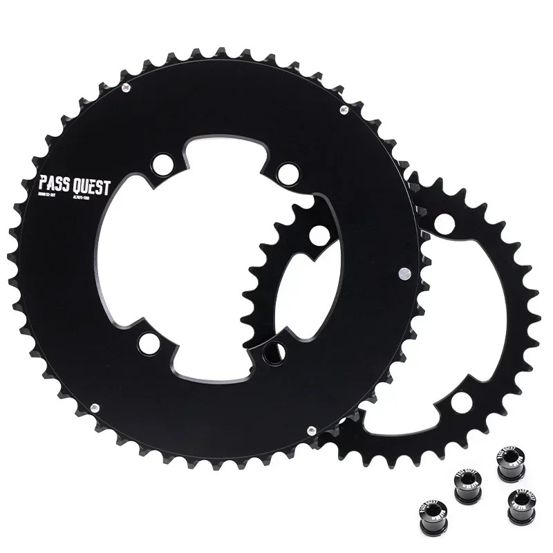Road Bike 110BCD D 4 Bolts Round 2x Double Chainring 56-42T for DURA-ACE R9100