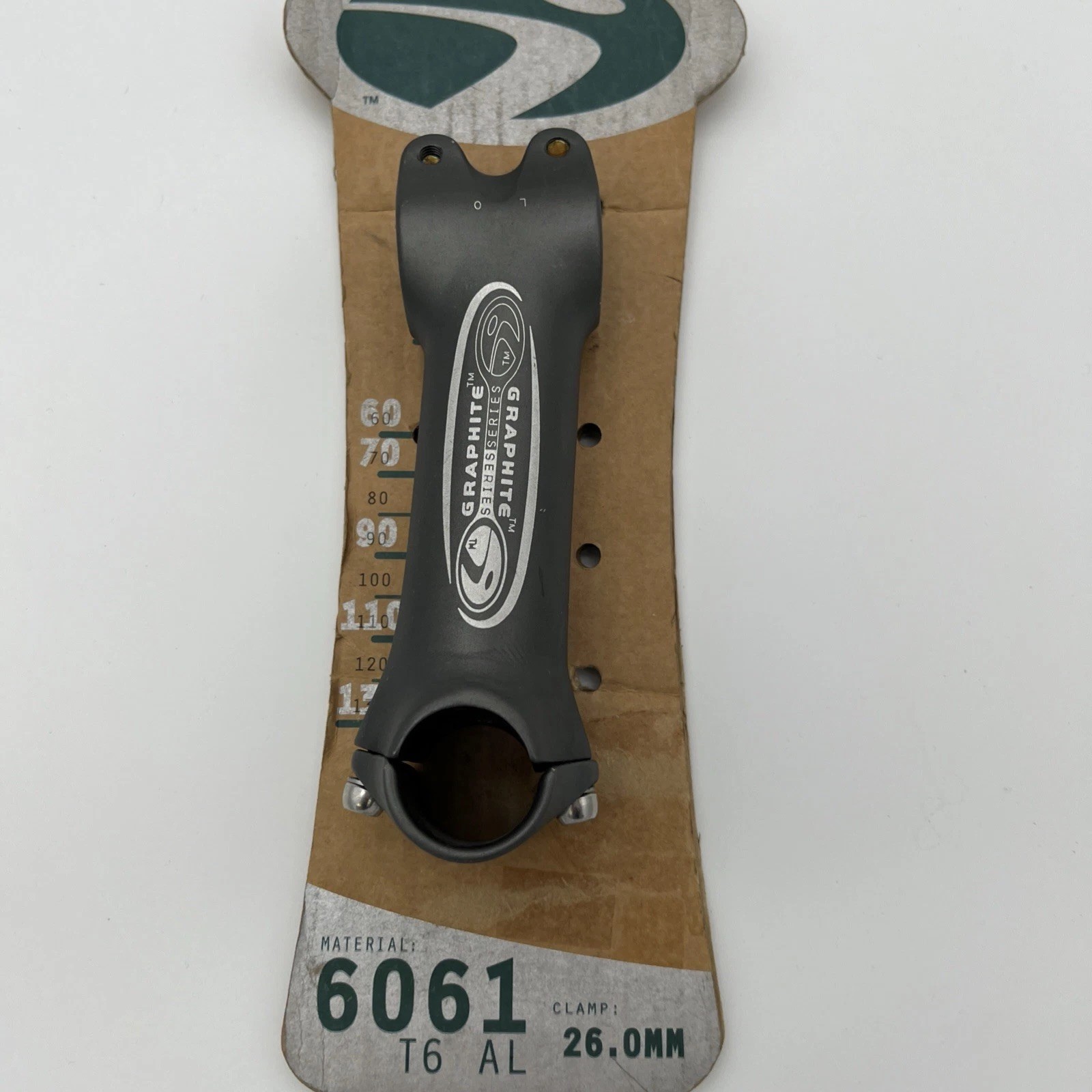 Icon Graphite Series Road Stem 120mm 83/97deg rise 172g 26mm Clamp New Vintage