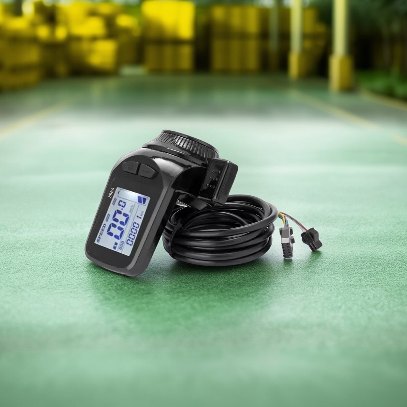 24V 36V 48V S886 E-Bike 2 in 1 LCD Speed Meter Thumb Power Throttle Display