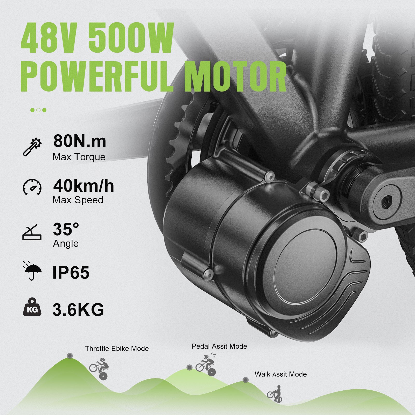 48V 500W/ 750W Varstrom Mid Motor Kit DIY Electric Bike Conversion Torque Kits