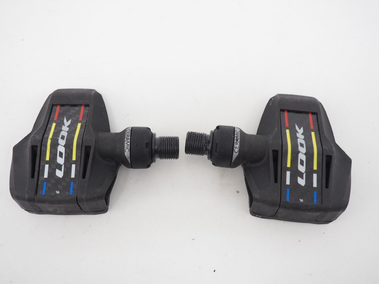 LOOK KEO Blade Carbon Fiber Ceramic 16 Clipless Road Bike Pedals 195g *Great*