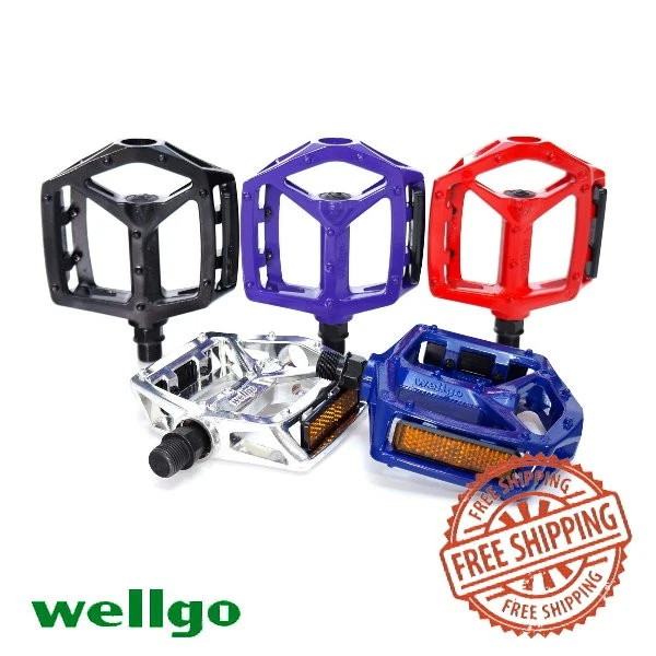 WELLGO MG-3 Fixed Pin Bike 9/16” Pedals for MTB BMX DH Platform Black Red Blue