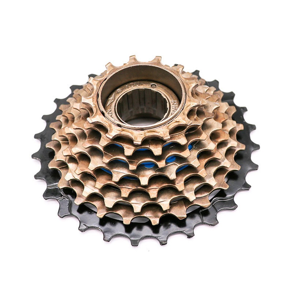Brown High carbon Steel Bike Parts Screw On Freewheel for Bike 678 Speed