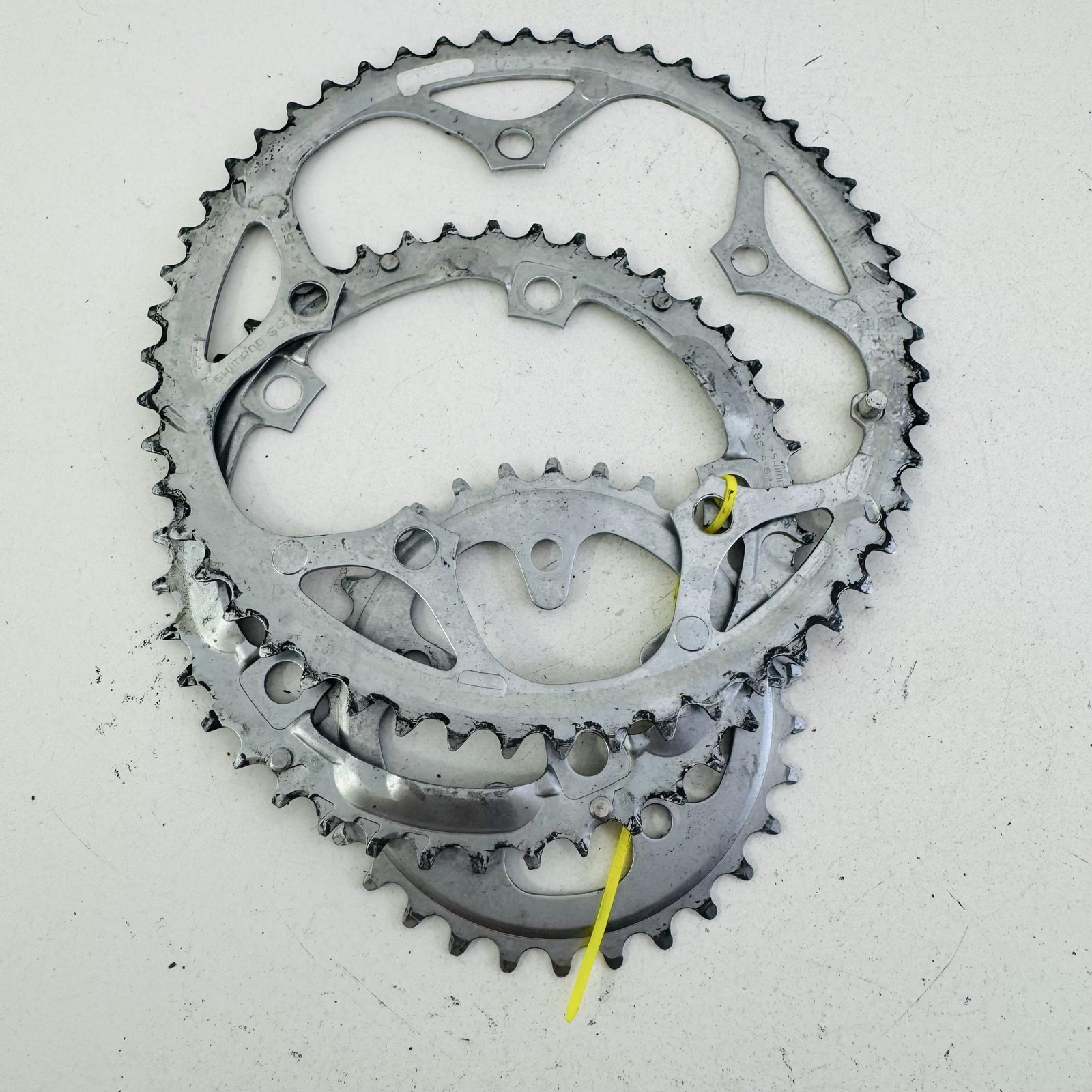 Vintage Shimano SG 52/42/30T Chainring Set 5-Bolt Silver 8/9 Speed Road Bike A83