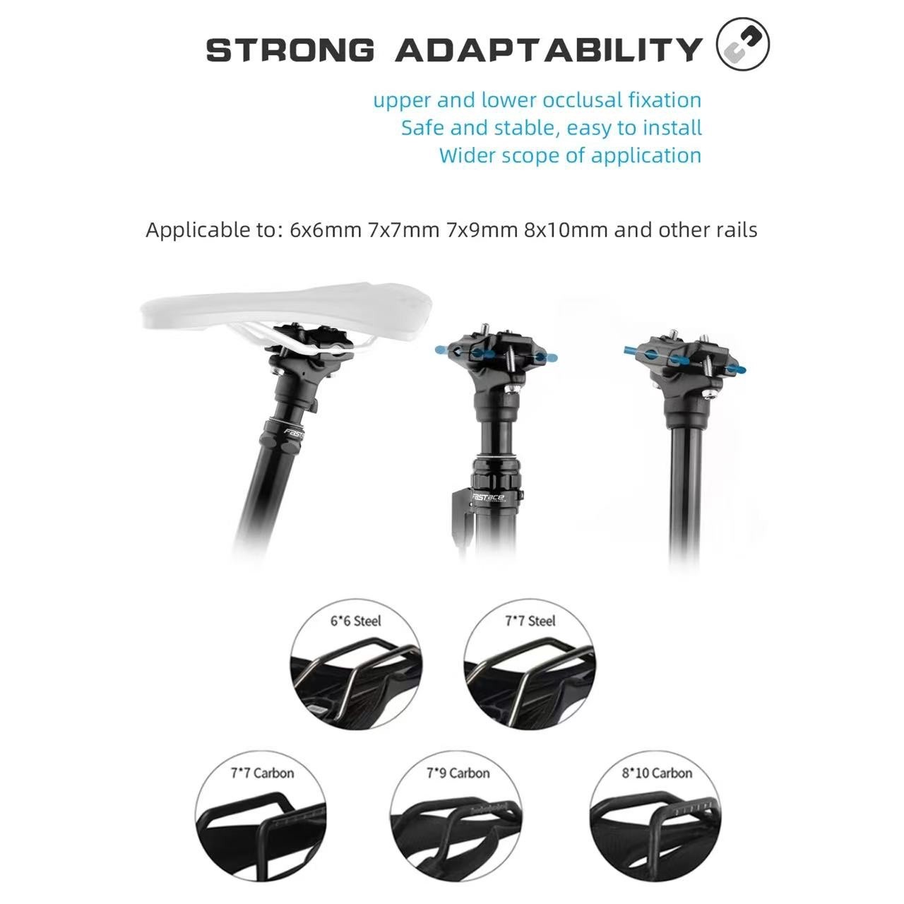 Dropper Seatpost MTB 125mm Travel 27.2/30.9/31.6mm Internal External Cable Route