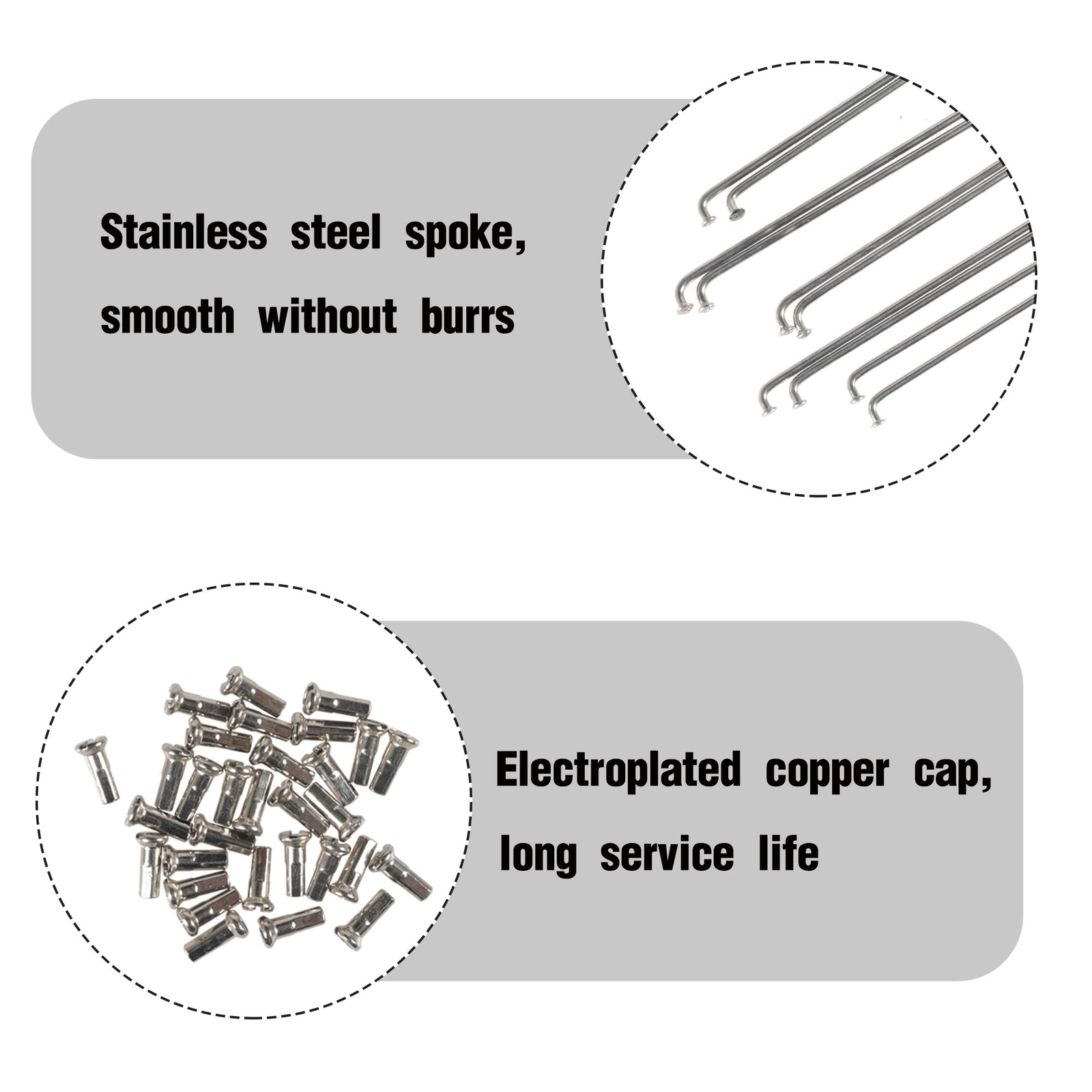 36Pcs 55-305mm 12G 2.4mm Electric Bicycle E-bike Wheel Tire chair Steel Spokes