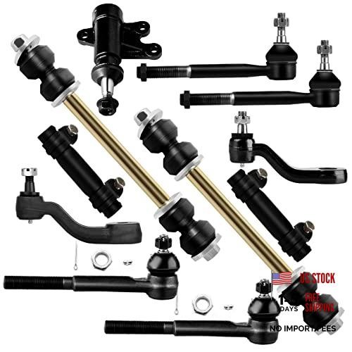 11pcs Front Suspension Kit Idler Arm Pitman Arm Sway Bar End Link Tie Rod End