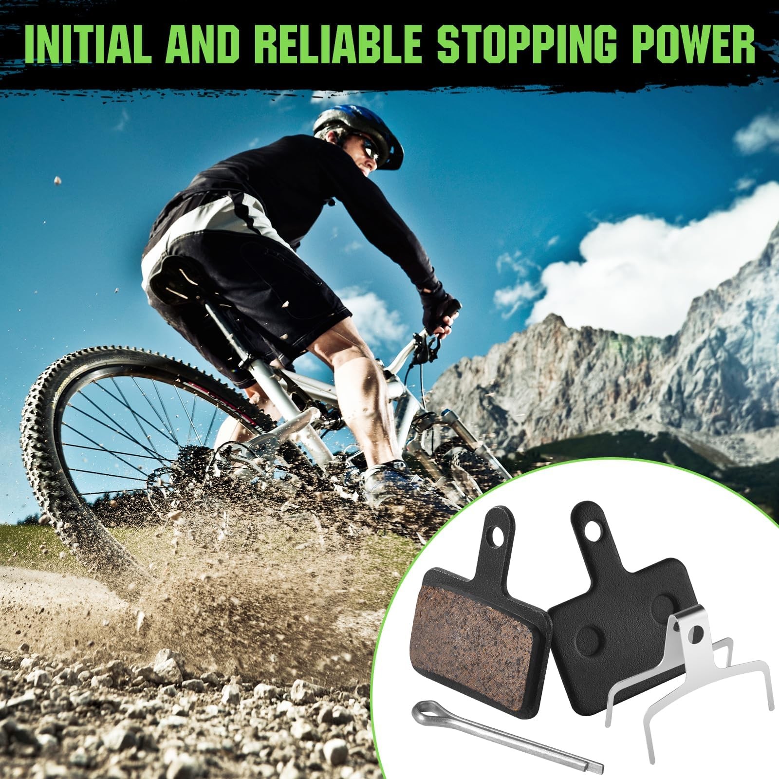 4 Pairs Bike Brake Pads, Ceramic Bicycle Disc Brake Pads Fit for Tektro Shima…