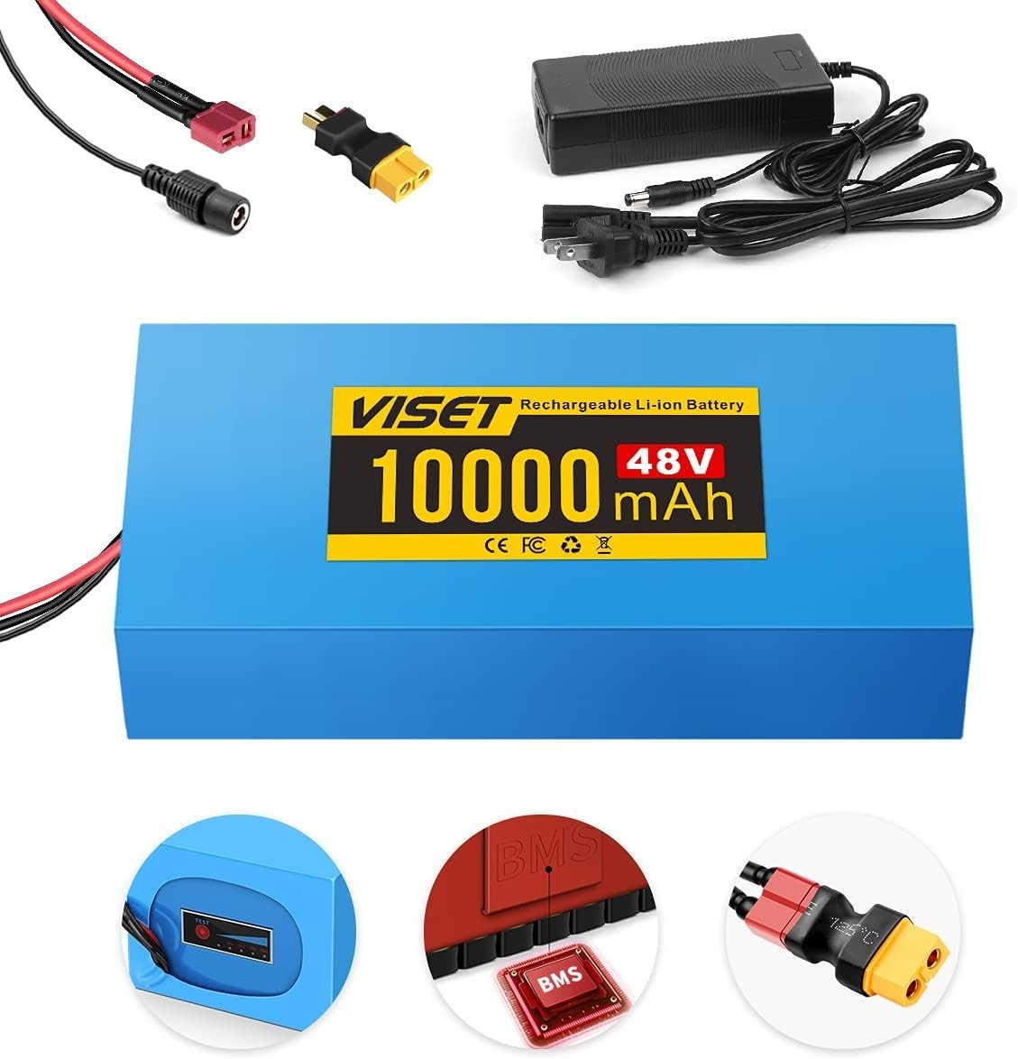 48V 10Ah Ebike Battery Lithium ion Battery for 250W-1000W Electric Bicycle