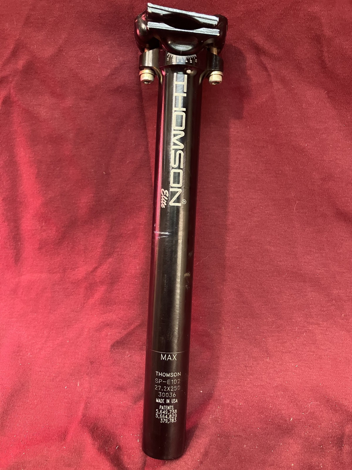 Thomson Elite Seatpost 27.2mm x 250mm Zero Setback 198grams