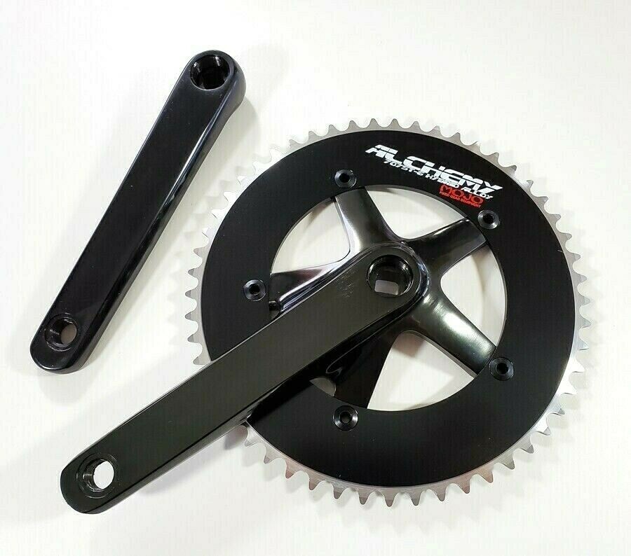 MOJO ALCHEMY 48t Fixed gear Track Crankset & BB – 144BCD Black 167.5mm