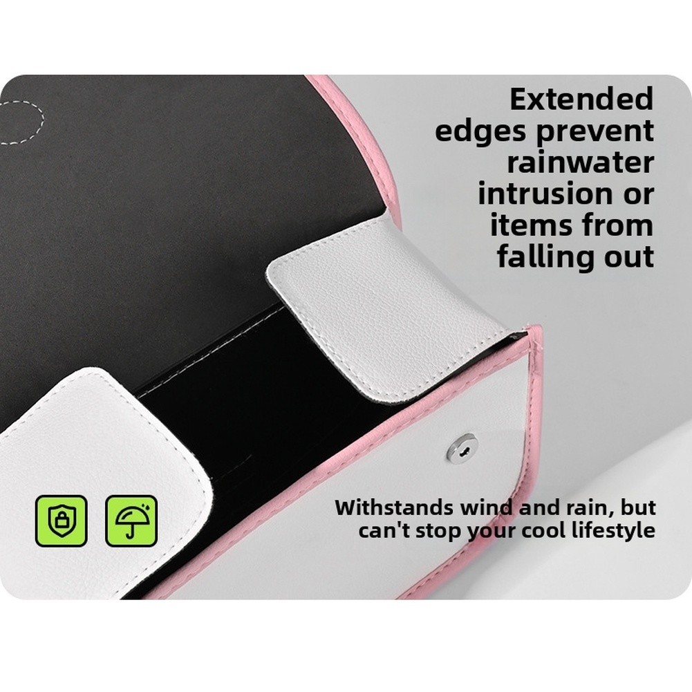 Waterproof Bike Handlebar Pouch 9.65 x 4.33 x 6.69 in Leather Design for E-Bike