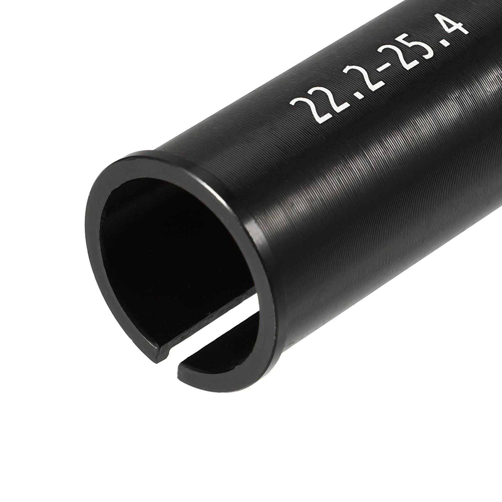 2 Pcs 22.2mm to 25.4mm Bicycle Seat Post Tube Adapter Reducing Sleeve Black
