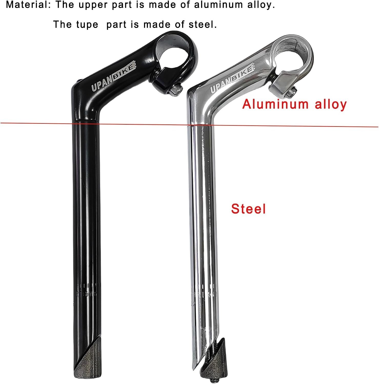25.4mm Bike Handlebar Stem 22.2mm Bicycle Stem Gooseneck Shape 40mm 80mm Stem…
