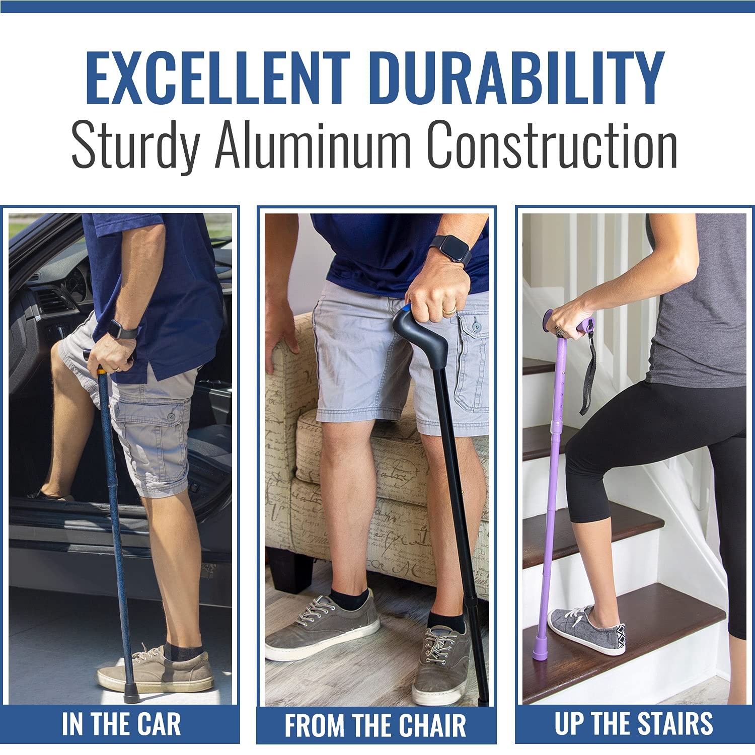 DMI Lightweight Aluminum Adjustable Walking 1 Count (Pack of 1), Copper Swirl