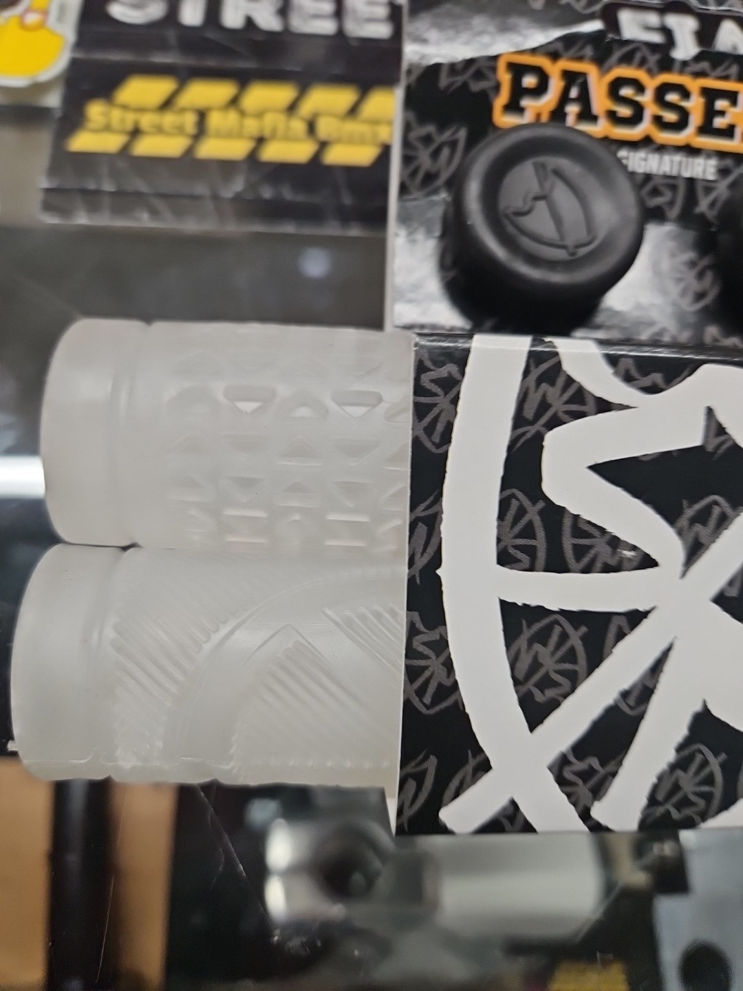 S&M BMX bike Grips PASSERO CLEAR Flangeless FIT ODI usa made Fly Kink Sunday NEW