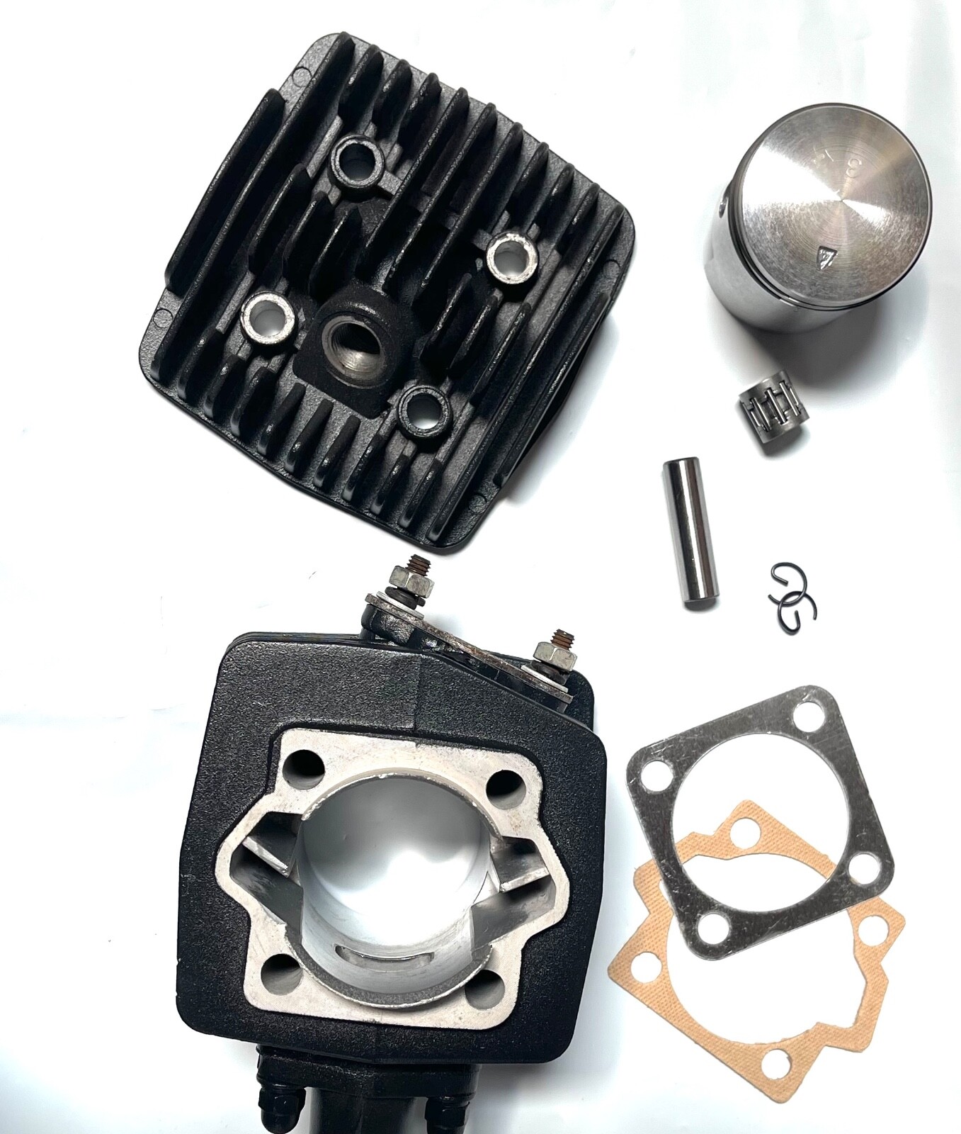 BLACK 47mm 80CC Motor Bicycle Engine Cylinder Head Set Piston KIT 8mm 1 1/16″ B