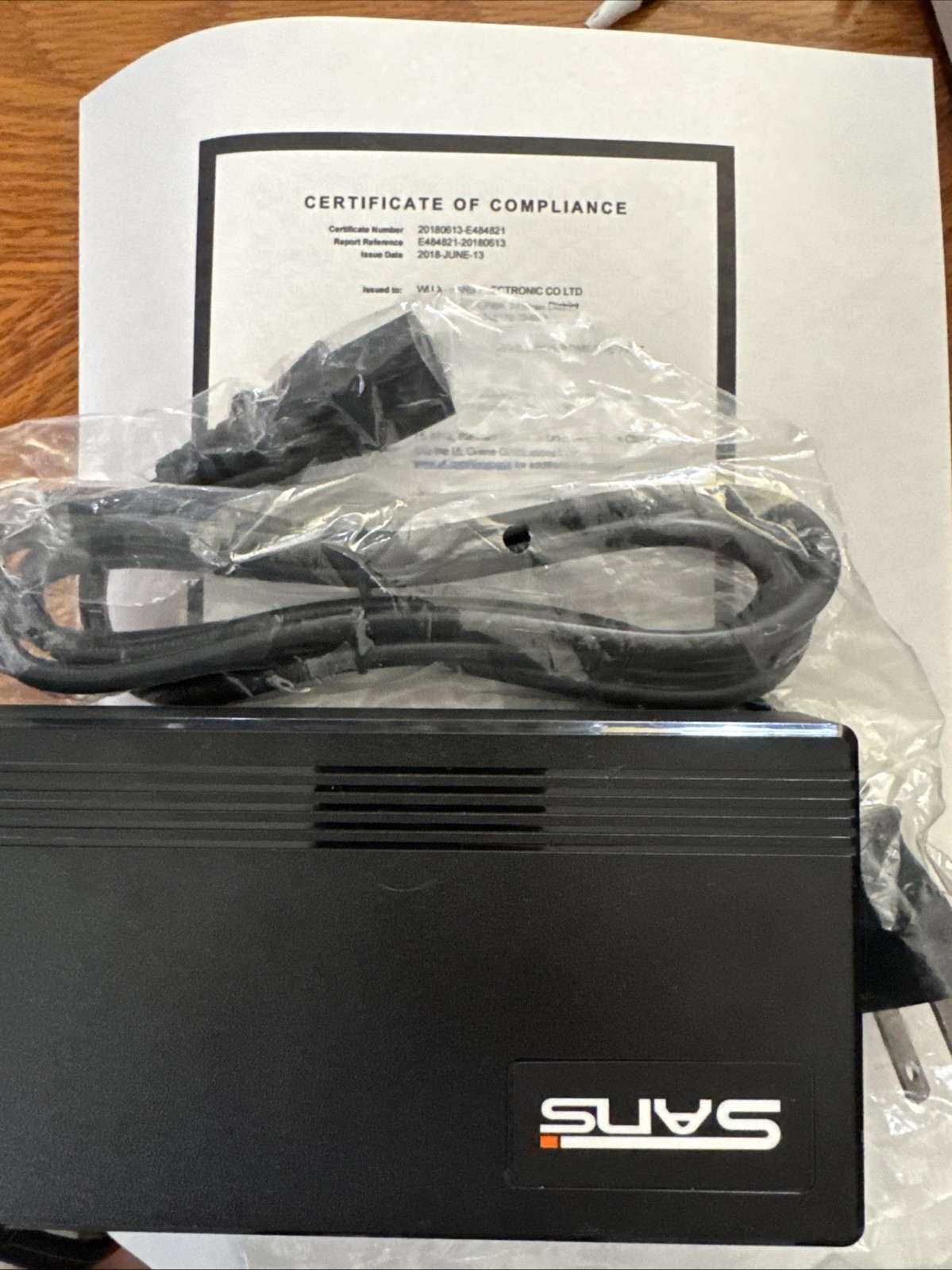 Sans 54.6v E Bike Battery Charger New Opened Box UL 1012 Certified