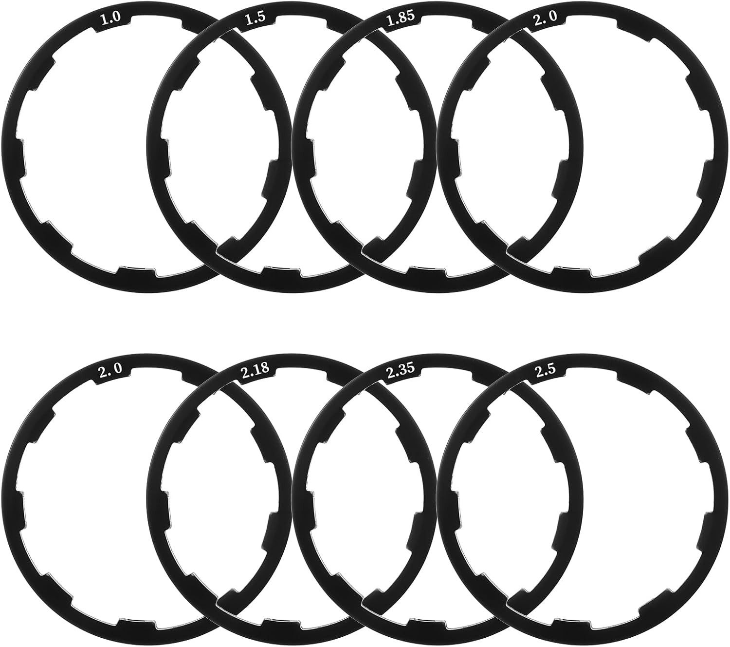 8 Pcs Headset Spacers for Bike Cassette, Bicycle Bottom Bracket Spacer 7/8/9/10/