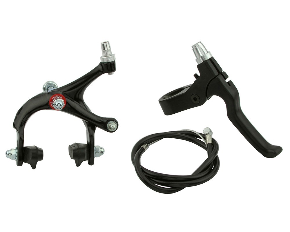 Bicycle 570A Front Alloy Side-Pull Brake Set w/Lever & Cable Black Cruisers/BMX