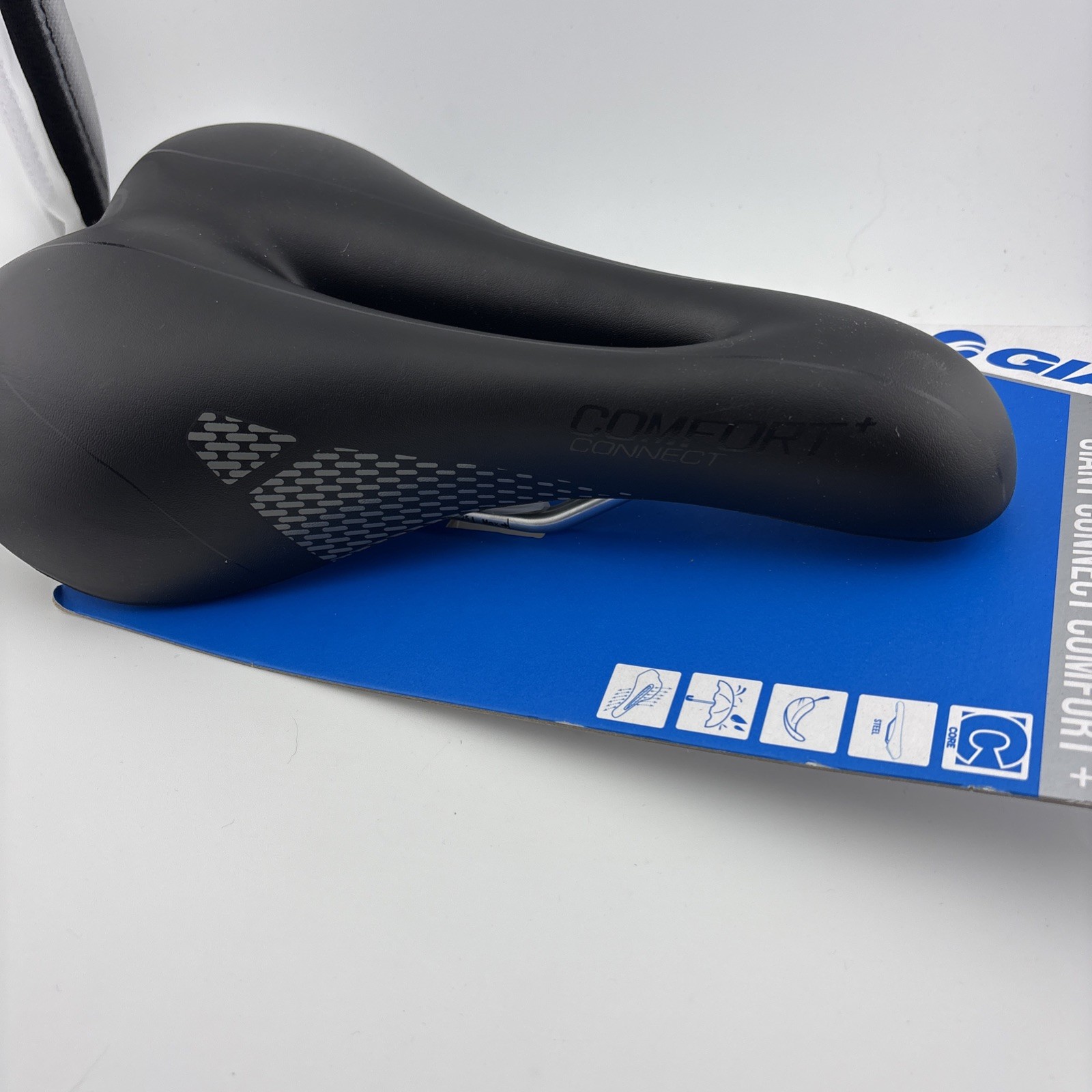 Giant Connect Comfort+ Bike Seat Unisex Saddle 10.6” x 6.7” Bicycle Black New
