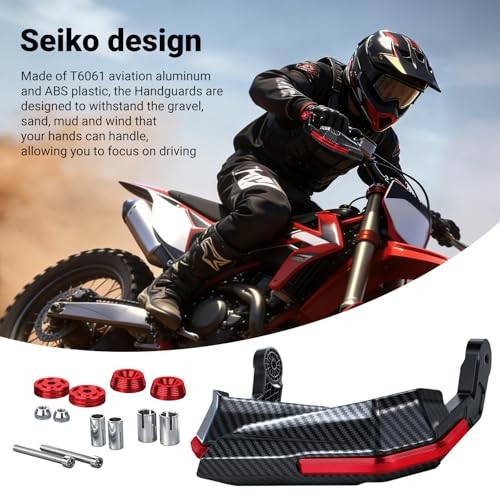 Dirt Bike Handguards, Aperture 0.66-0.83″ Motorcycle Handlebars Guards red