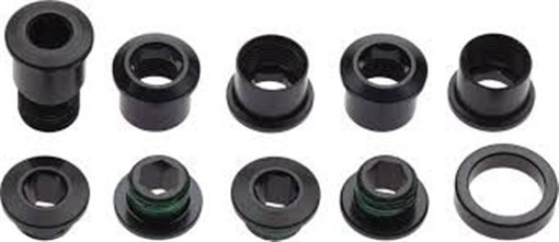 SRAM Red Force Rival 22 Chainring Bolt Kit 5 Arm W/ Hidden Bolt Aluminum Black