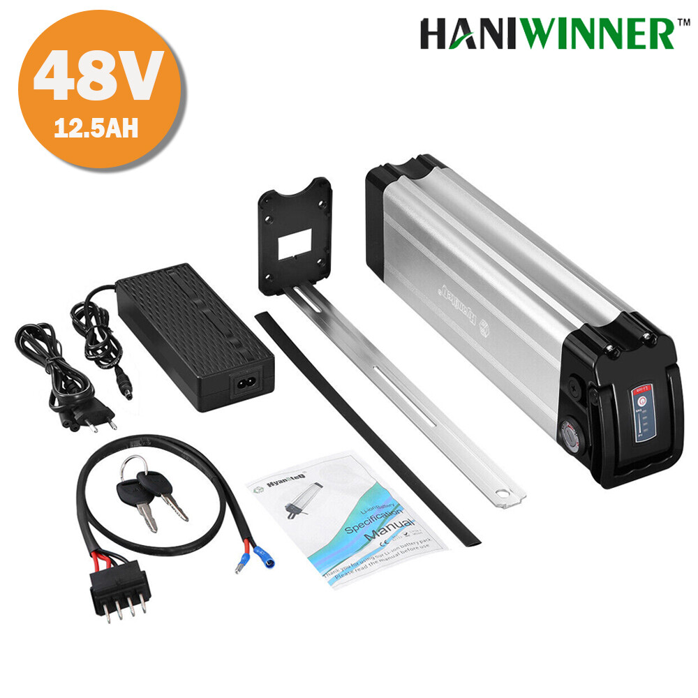 Silverfish E Bike Battery 48V 12.5Ah Lithium Battery Pack 30A BMS for 700W Motor