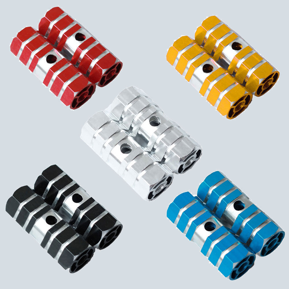 1 Pair Multi-color Fixie BMX Bike Pegs Kid Alloy Stunt Front Rear Foot Pegs Axle