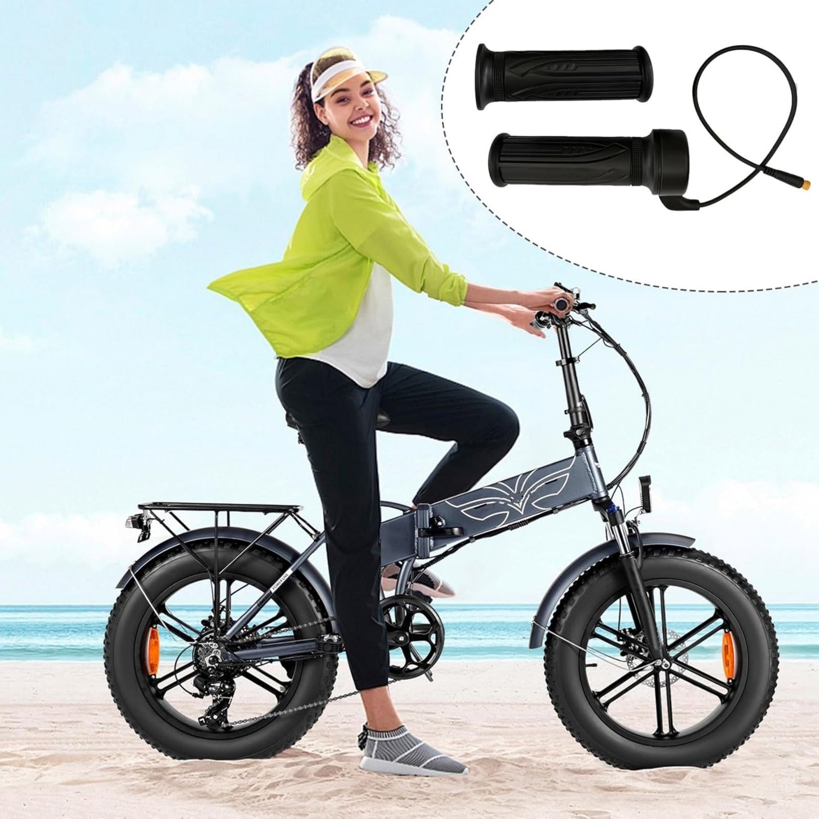 For Ebike Waterproof Full Twist Throttle Hand Grip Brand New Maintenance Part