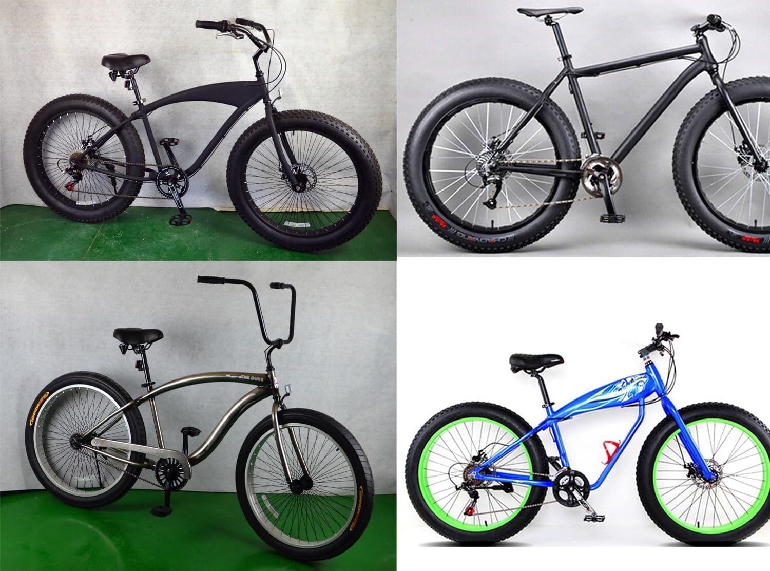 26*3.5″ Spoke Wheel set,Double Layer Alum, 26″ Fat Tire Threaded Fork w/Headset