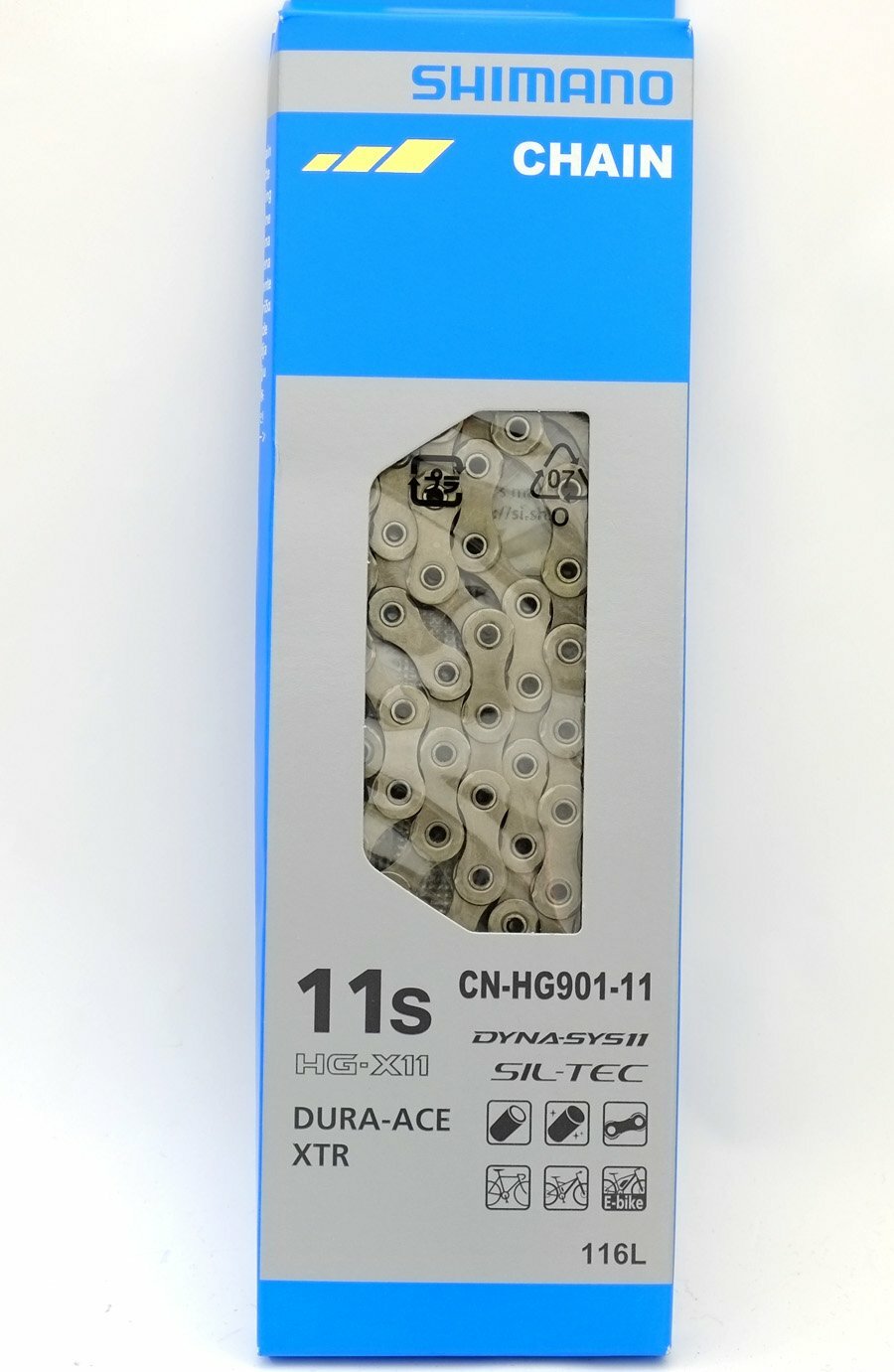Shimano CN-HG901-11 SIL-TEC 11 Spd Chain, DURA-ACE/9000 XTR-M9000 6800 5800