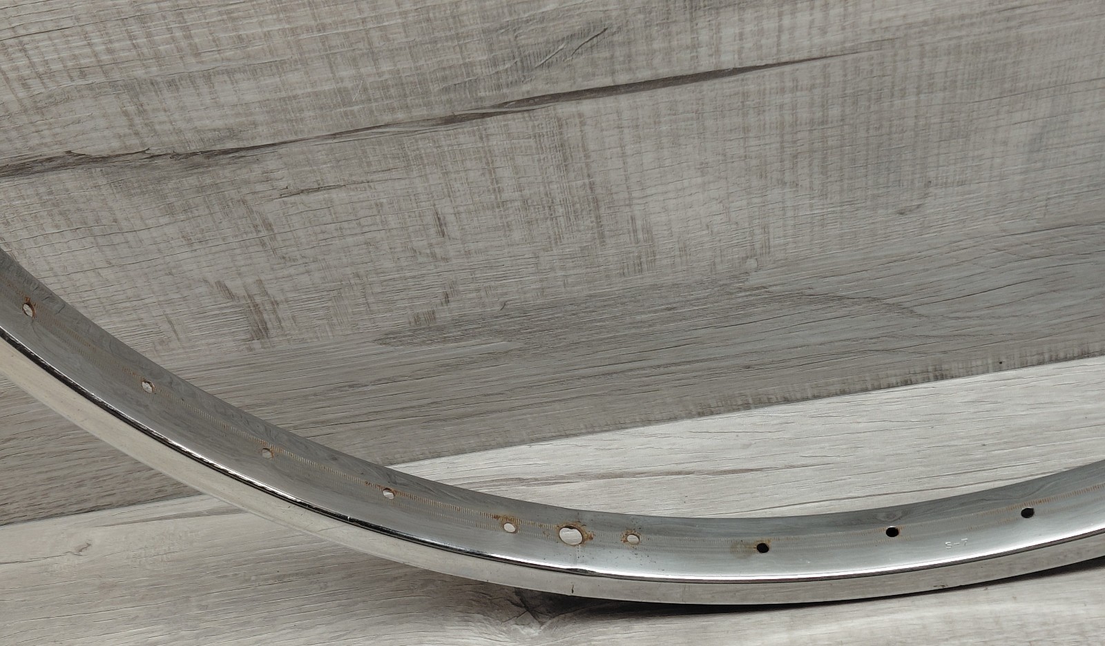 Vintage 26 X 1 3/4″ S-7 Chrome “Schwinn Tubular Rim” Stamped S-7 36 H Hoop Rim