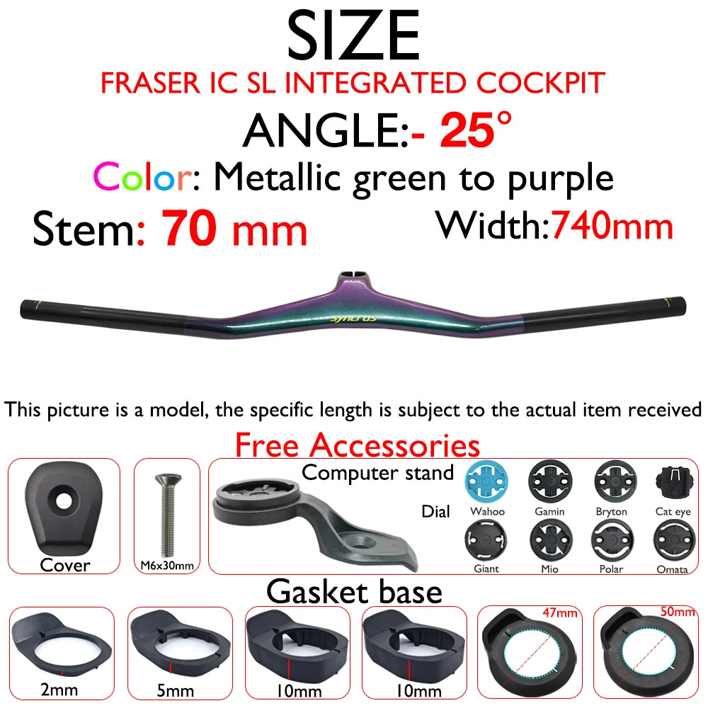 -8 Degree -17 Degree -25 Degree Carbon Integrated XC Mountain Bike Handlebar