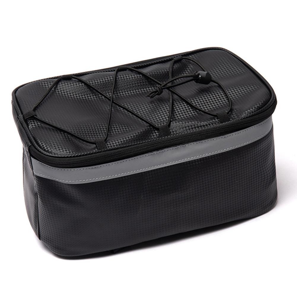 6L Bike Pannier Bag Rear Rack Storage Waterproof PU Material with Reflective