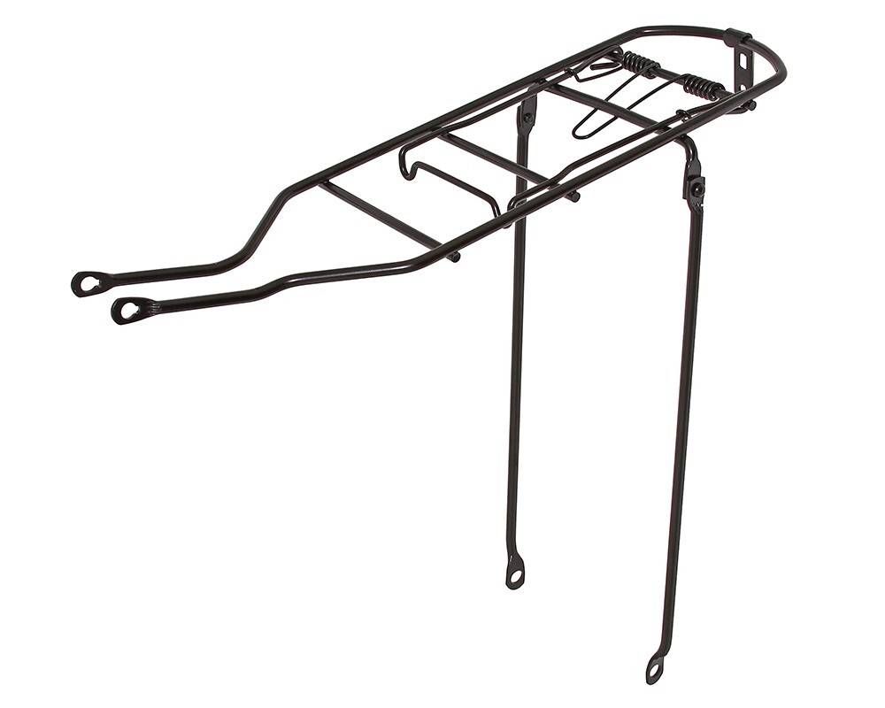 VINTAGE BICYCLE BLACK CARRlER REAR RACK CRUISER ROAD CITY BMX OLD-SCHOOL BIKE.