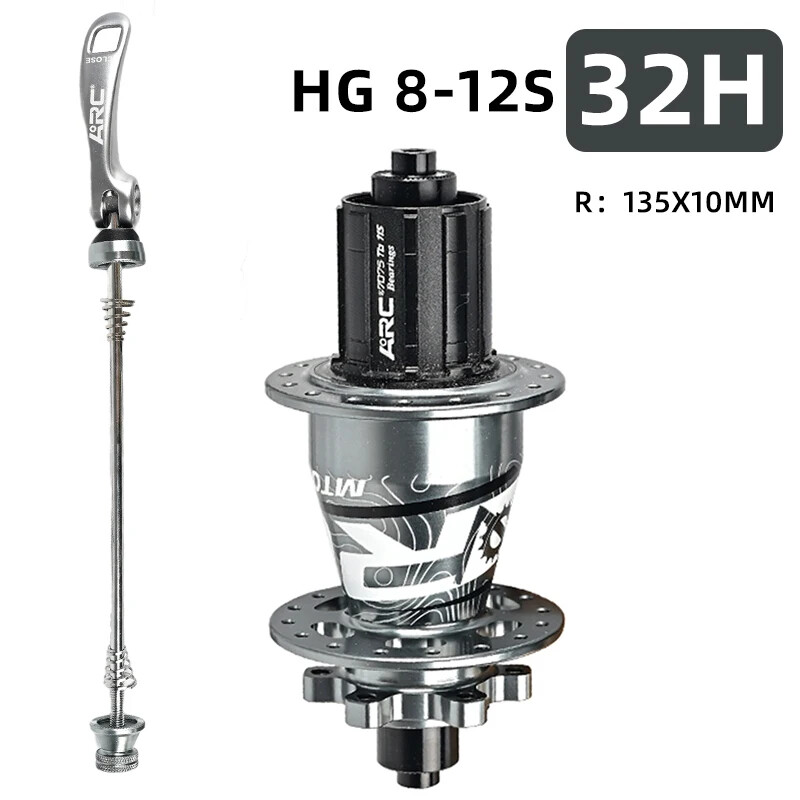 MTB Bicycle Front Rear Hubs 6 Pawls 114 Clicks Sealed Bearings Hubs HG Freehub