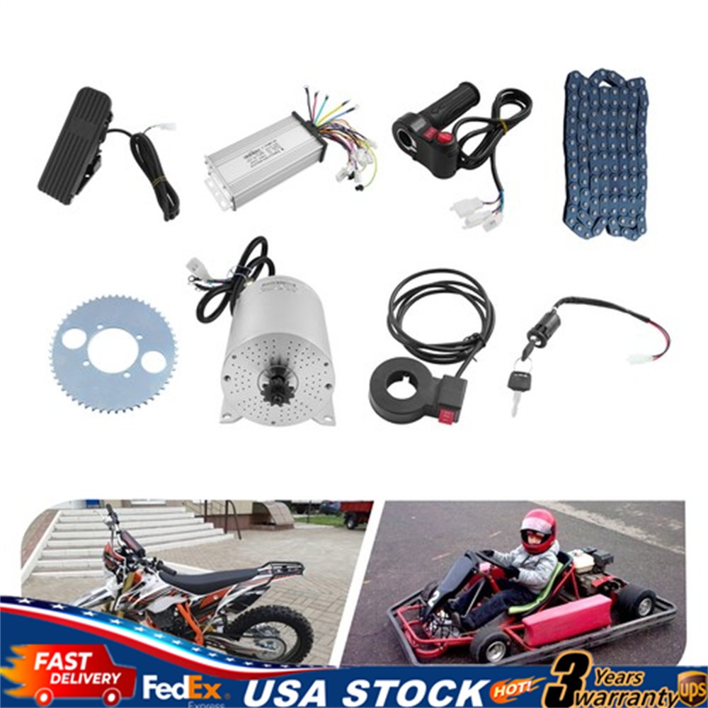 2000W 60V Electric Brushless DC Motor W/ Controller Kit Scooter Go-kart Tricycle