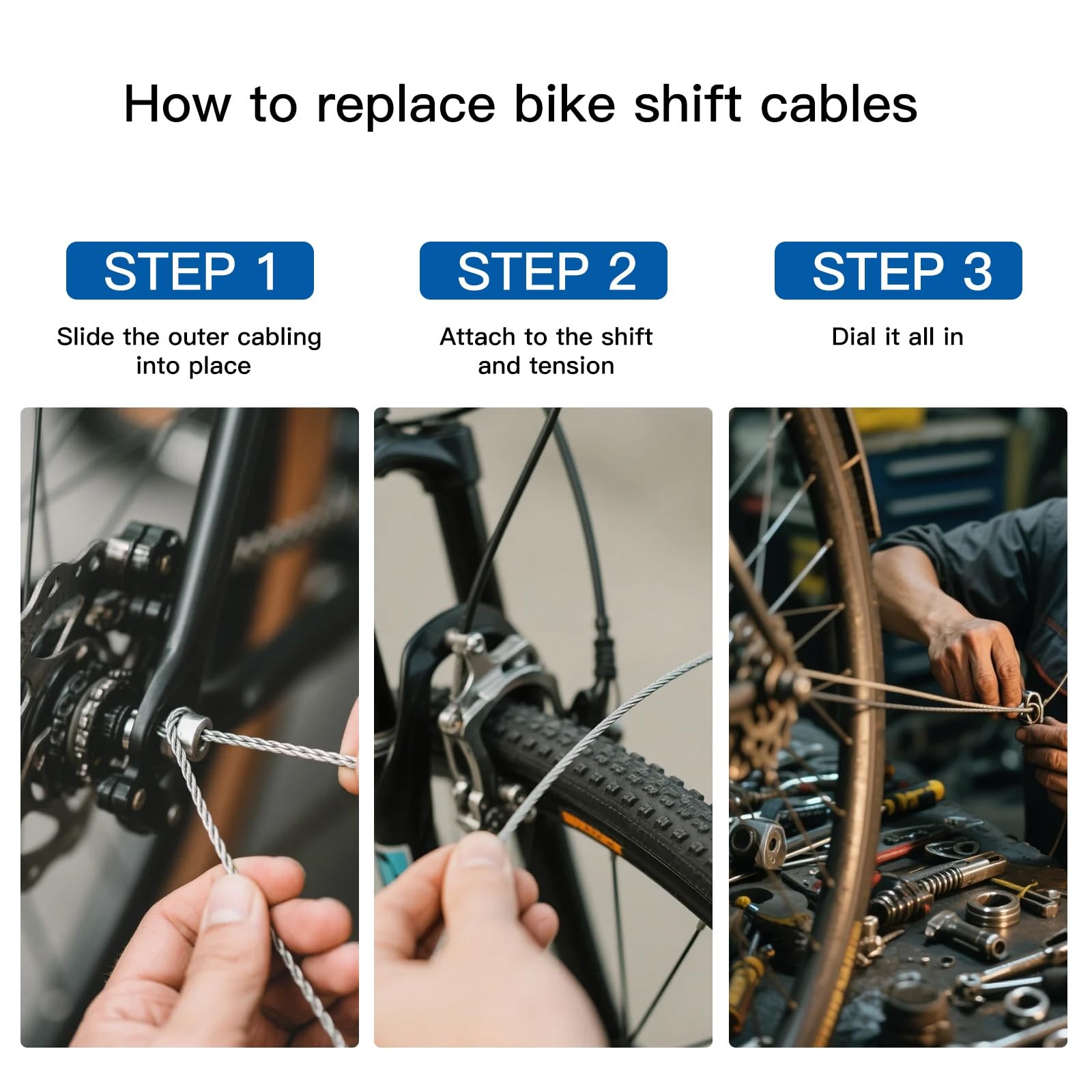 Shift Cable Housing,Lined Bicycle Bike Derailleur/Shift Cable Housing Cycling…