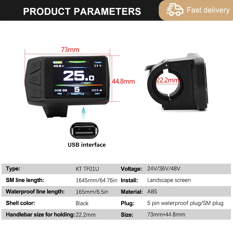 48V 30A 35A 50A KT Electric Bicycle Squarewave Controller for 1000W-3000W Motor