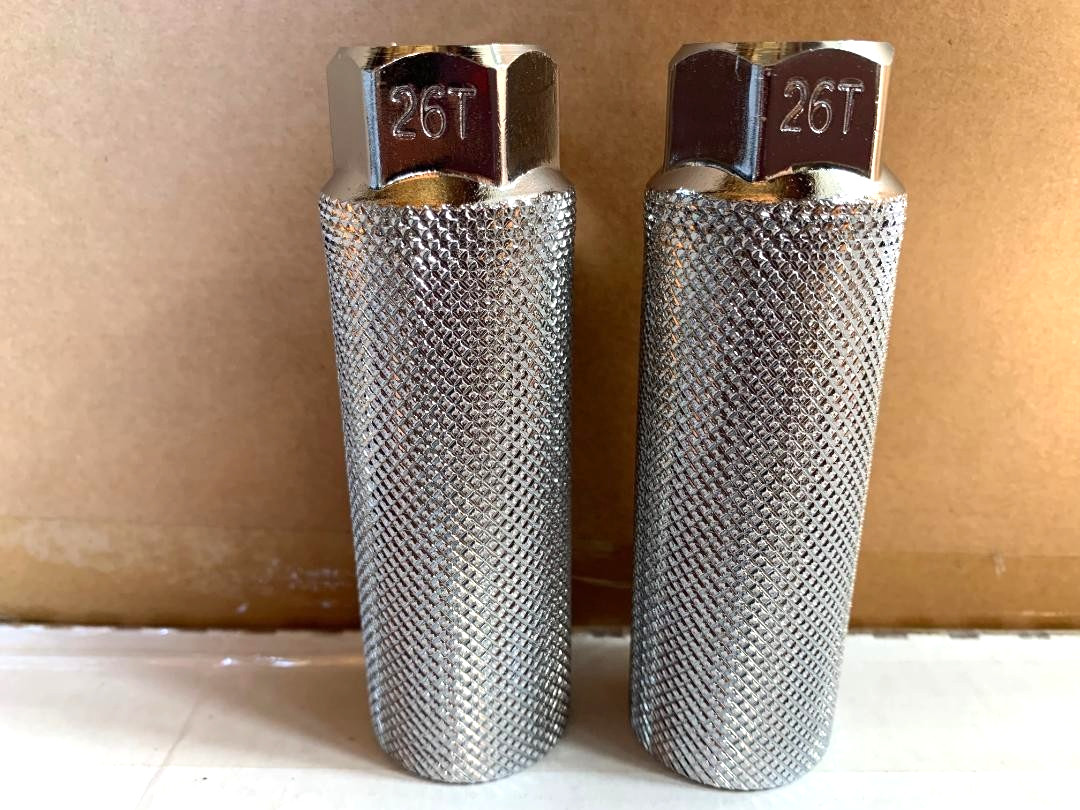 Old School Bicycle Pegs Threaded 26T x 3/8″ FRONT GT Type BMX Cruiser Lowrider