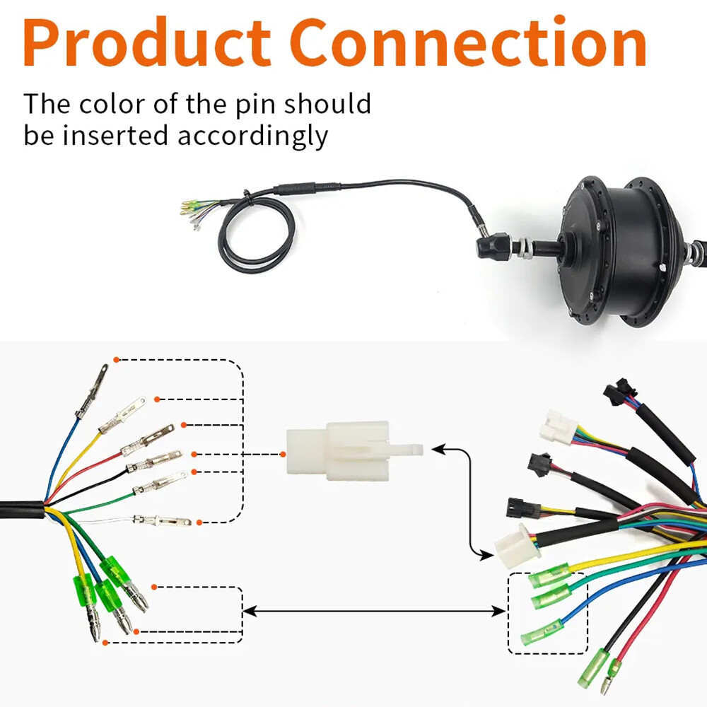 E-Bike Motor Extension Cable Julet 9 Pin Female Adapter 60/130/160cm Wire